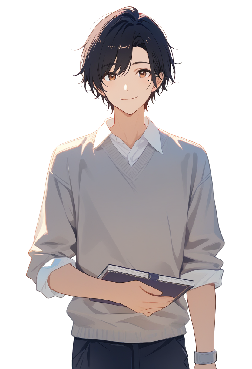 リクの立ち絵（生成AIで作成）